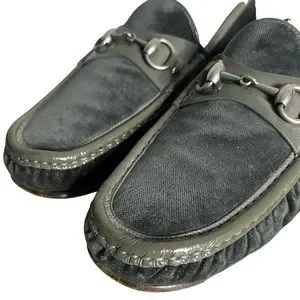 Gucci | Shoes | Gucci Horsebit Gray Accent Velvet Patent 